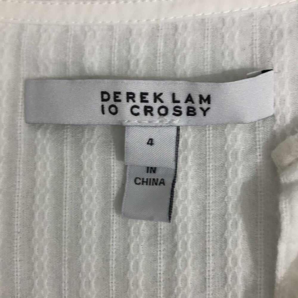 Derek Lam 10 Crosby Pintuck Tassel Trim Top 4 EUC - Picture 8 of 11